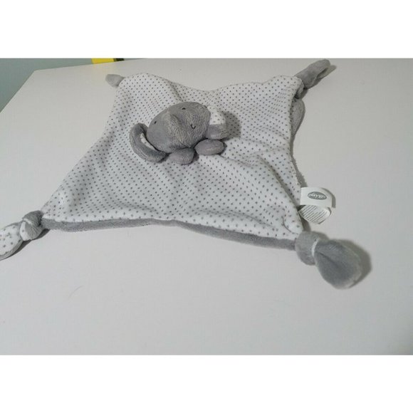 PLAYGRO Toys Baby Security Blanket Playgro Elephant Grey And White
